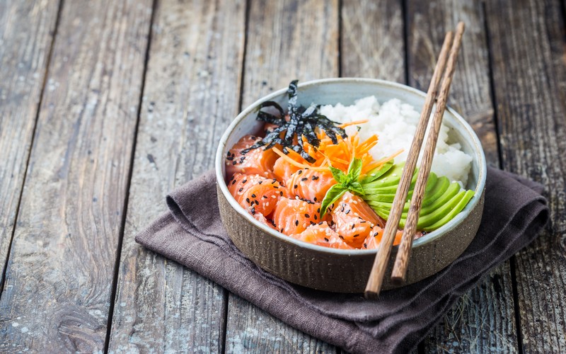 salmon poke bowl